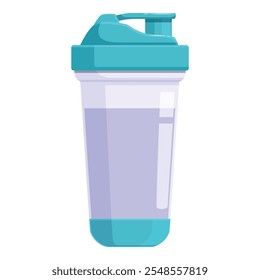 Sport shaker bottle containing protein shake, promoting healthy lifestyle and fitness training