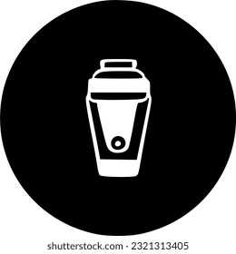 Vector de icono de frasco de agitador deportivo, signo plano relleno, signo de pictograma sólido, símbolo, vector, arte