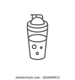 Sport shaker bottle vector icon design isolated on white background