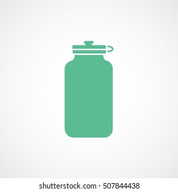 Sport Shaker Green Flat Icon On White Background