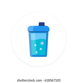 Sport shaker icon, flat style