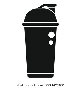 Sport shaker icon simple vector. Diet food. Healthy nutrition
