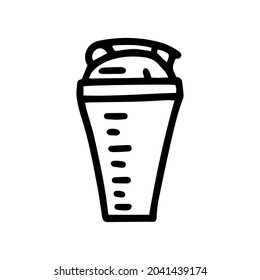 Icono simple de doodle vectorial de línea de agitador deportivo