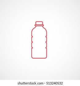 Sport Shaker Red Line Icon On White Background