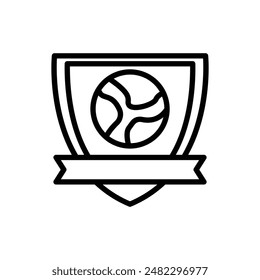 sport shield icon line style