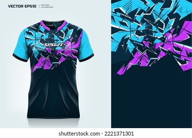 Sport shirt apparel design, Soccer jersey mockup and design for sport  uniform front and back view.