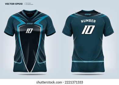 Sport shirt apparel design, Soccer jersey mockup and design for sport  uniform front and back view.