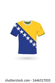 pantalones deportivo con colores de la bandera de Bosnia. Ilustración vectorial para el deporte, el campeonato y la selección nacional, el juego deportivo