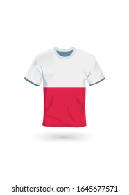 pantalones deportivo con colores de la bandera polaca. Ilustración vectorial para el deporte, el campeonato y la selección nacional, el juego deportivo