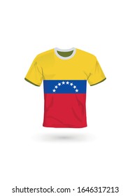 pantalones deportivo con colores de la bandera de Venezuela. Ilustración vectorial para el deporte, el campeonato y la selección nacional, el juego deportivo