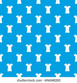 Sport shirt and shorts pattern repeat seamless in blue color for any design. Vector geometric illustration