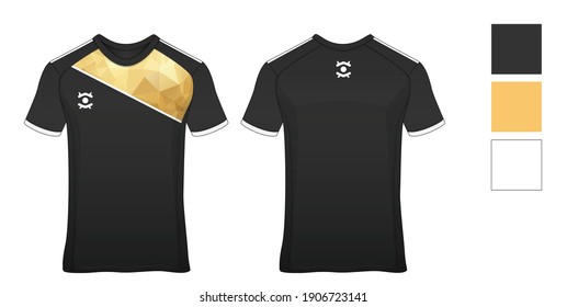 sport shirt template set ,T-shirt sport design ,Vector Soccer jersey mock up, football uniform sport shirt front and back model.