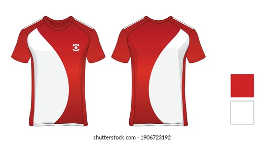 sport shirt template set ,T-shirt sport design ,Vector Soccer jersey mock up, football uniform sport shirt front and back model.