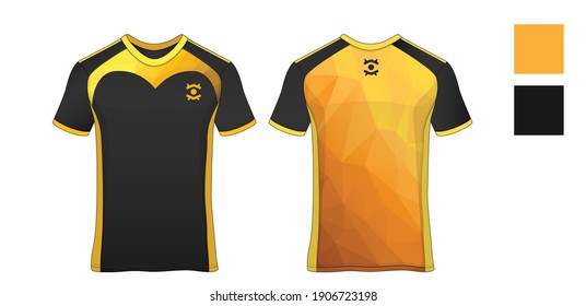 juego de plantillas de camisetas deportivas, diseño deportivo de camisetas, camiseta deportiva, camiseta deportiva vectorial Soccer, modelo delantero y trasero de los uniformes de fútbol.