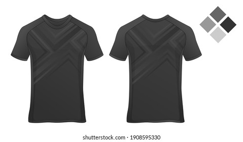 Sportshirt-Template-Set , T-Shirt sportdesign , Vector Soccer Jersey Mock up, Fußball Uniform Sport Shirt vorne und hinten Modell.