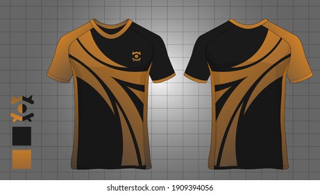 Sport Shirt Template Set ,T-shirt Sport Design ,Vector Soccer Jersey Mock Up, Football Uniform Sport Shirt Front And Back Model.