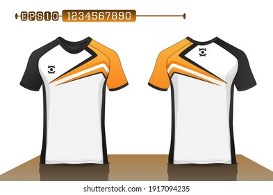 sport shirt template set ,T-shirt sport design ,Vector Soccer jersey mock up, football uniform sport shirt front and back model.