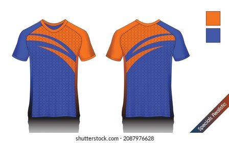 sport shirt template set ,T-shirt sport design ,Vector Soccer jersey mock up, football uniform sport shirt front and back model.