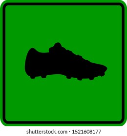 sport shoe with cleats green vector sign