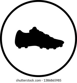 sport shoe with cleats silhouette symbol