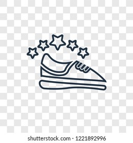 Sport shoe concept vector linear icon isolated on transparent background, Sport shoe concept transparency concept in outline style