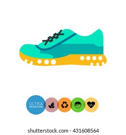 Sport shoe flat icon 8