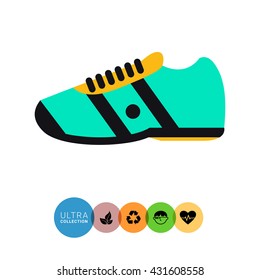 Sport shoe flat icon 9