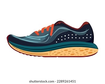 Sport shoe icon with shoelace design vector icon isolated