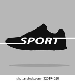 Sport shoe icon . Vector