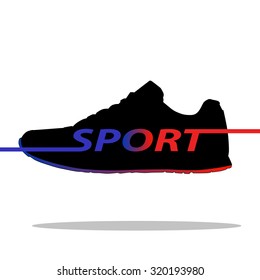 Sport shoe icon . Vector Eps 10