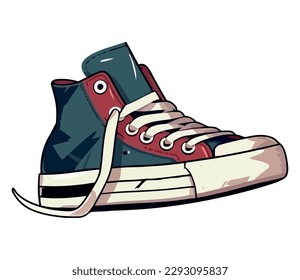 Sport shoe illustration over white