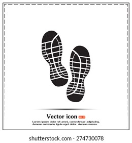 Sport shoe print vector