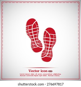 Sport shoe print vector