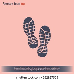 Sport shoe print vector