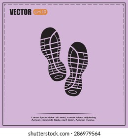 Sport shoe print vector