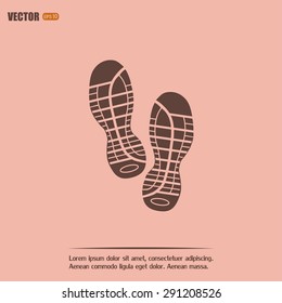 Sport shoe print vector