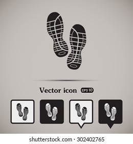 Sport shoe print vector