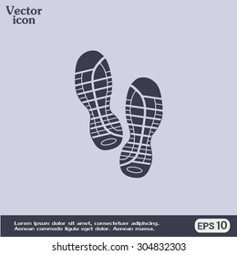 Sport shoe print vector