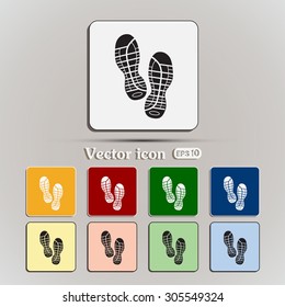 Sport shoe print vector