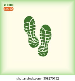 Sport shoe print vector