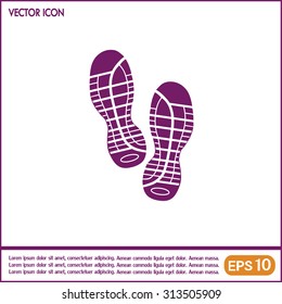 Sport shoe print vector