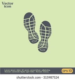 Sport shoe print vector