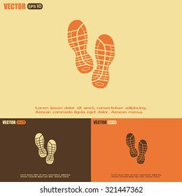 Sport shoe print vector