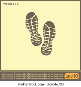 Sport shoe print vector