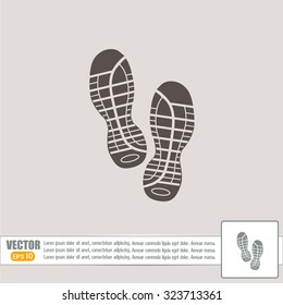 Sport shoe print vector