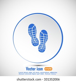 Sport shoe print vector