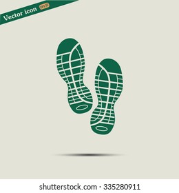 Sport shoe print vector