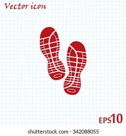 Sport shoe print vector