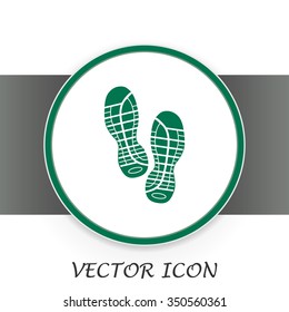 Sport shoe print vector