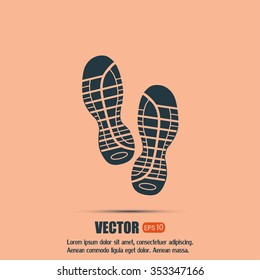 Sport shoe print vector